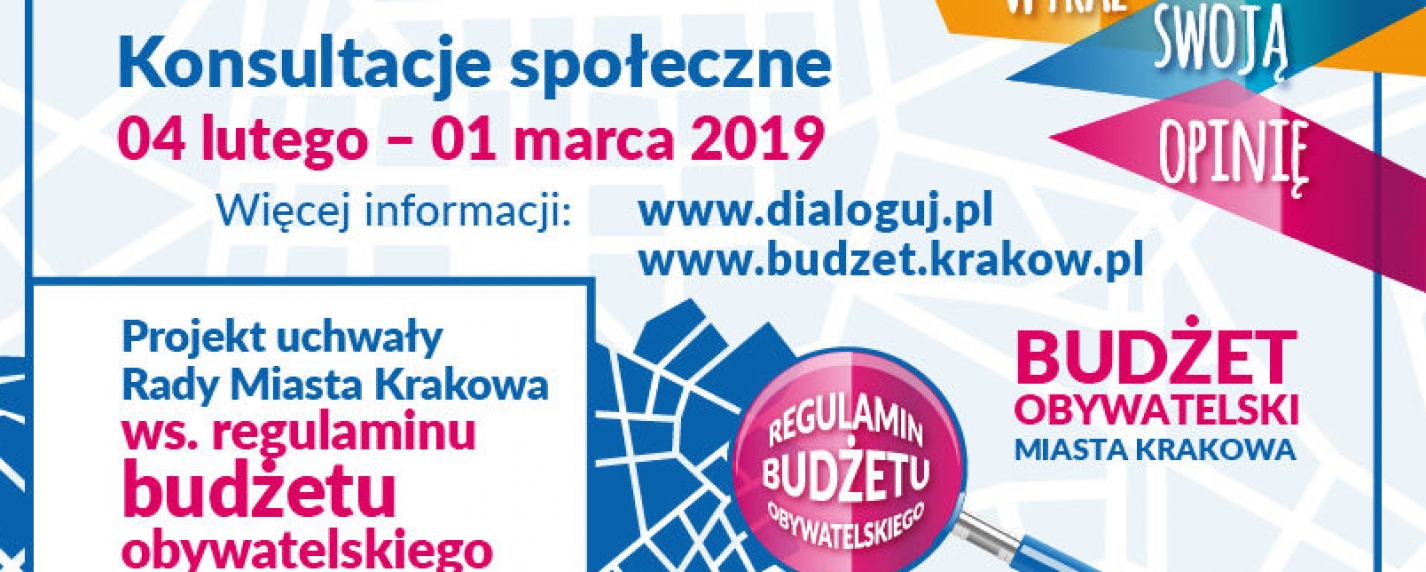Konsultacje społeczne regulaminu Budżetu Obywatelskiego
