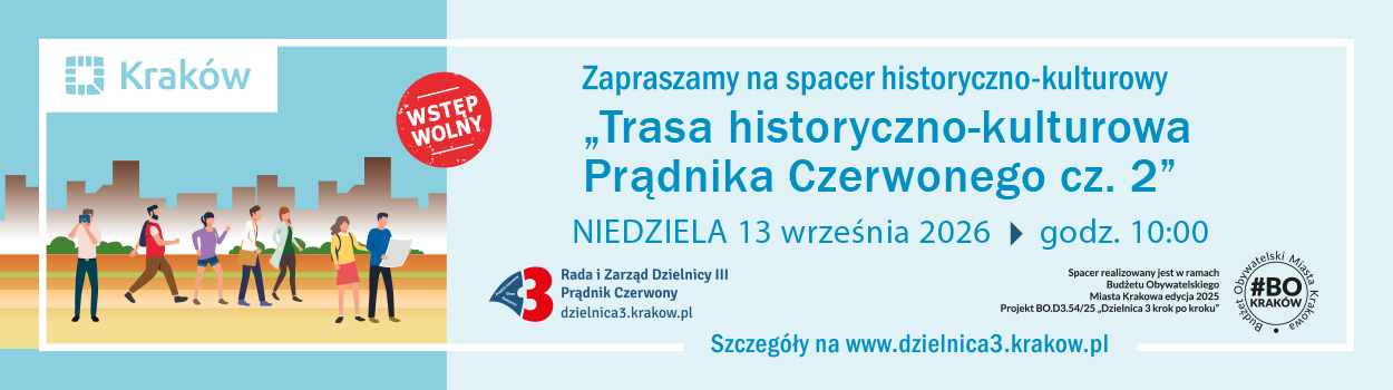 Spacer z cyklu „Dzielnica 3 krok po kroku” ‒ 13.09.2026 r.